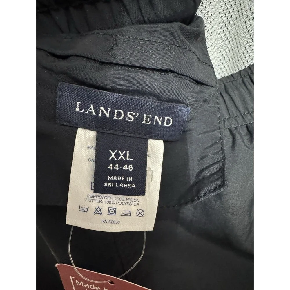 Land’s End Men’s 2XL Black Swim Trunks New With Tags 44 - 46